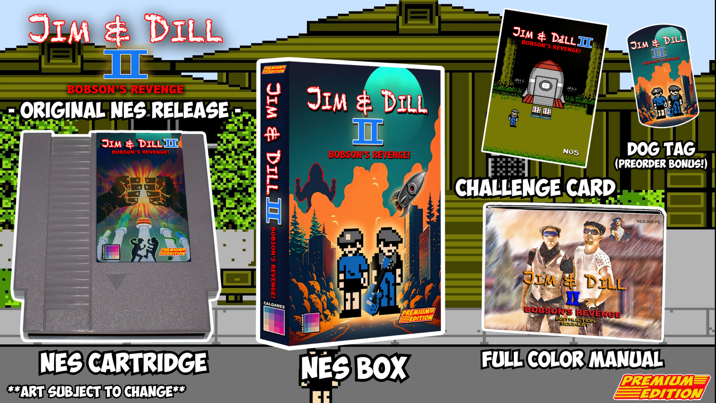 Jim & Dill II: Bobson's Revenge - NES Release Standard & Silver