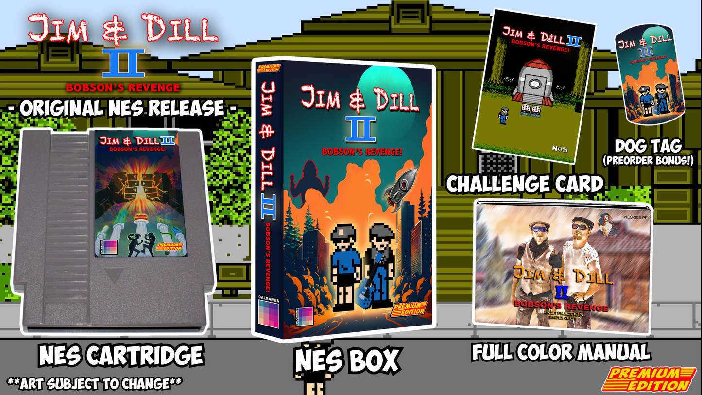 Jim & Dill II: Bobson's Revenge - NES Release Standard & Silver (PRE-ORDER)