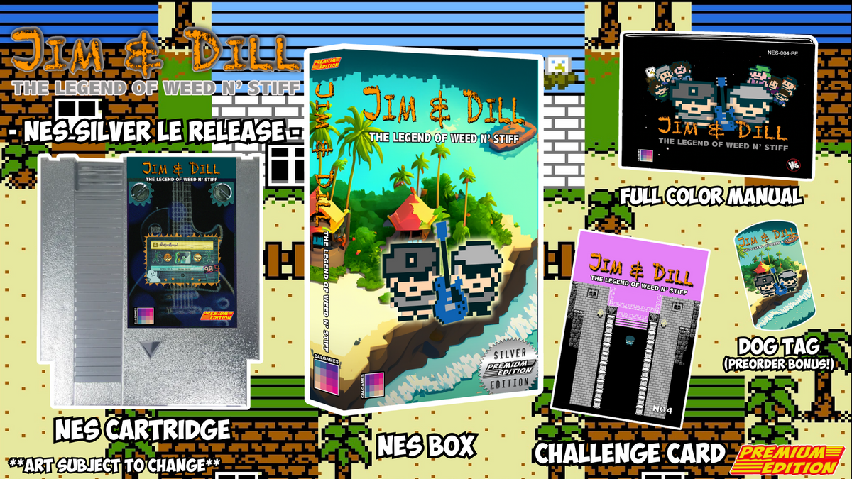 パレスマリスとファインニードルキャップとブック Jim & Dill The Legend of Weed N' Stiff - NES Release Standard