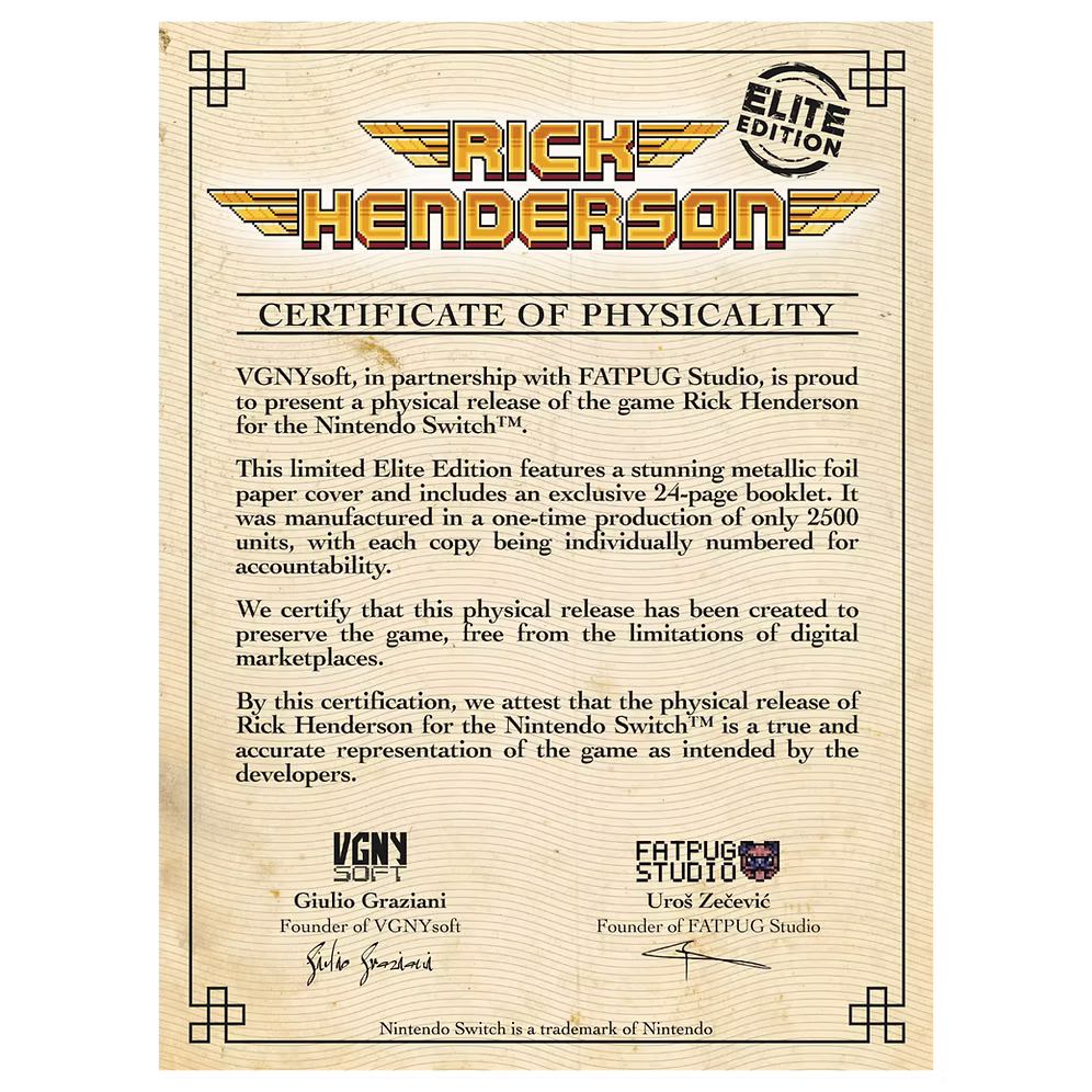 Rick Henderson (Elite Edition) [Nintendo Switch]