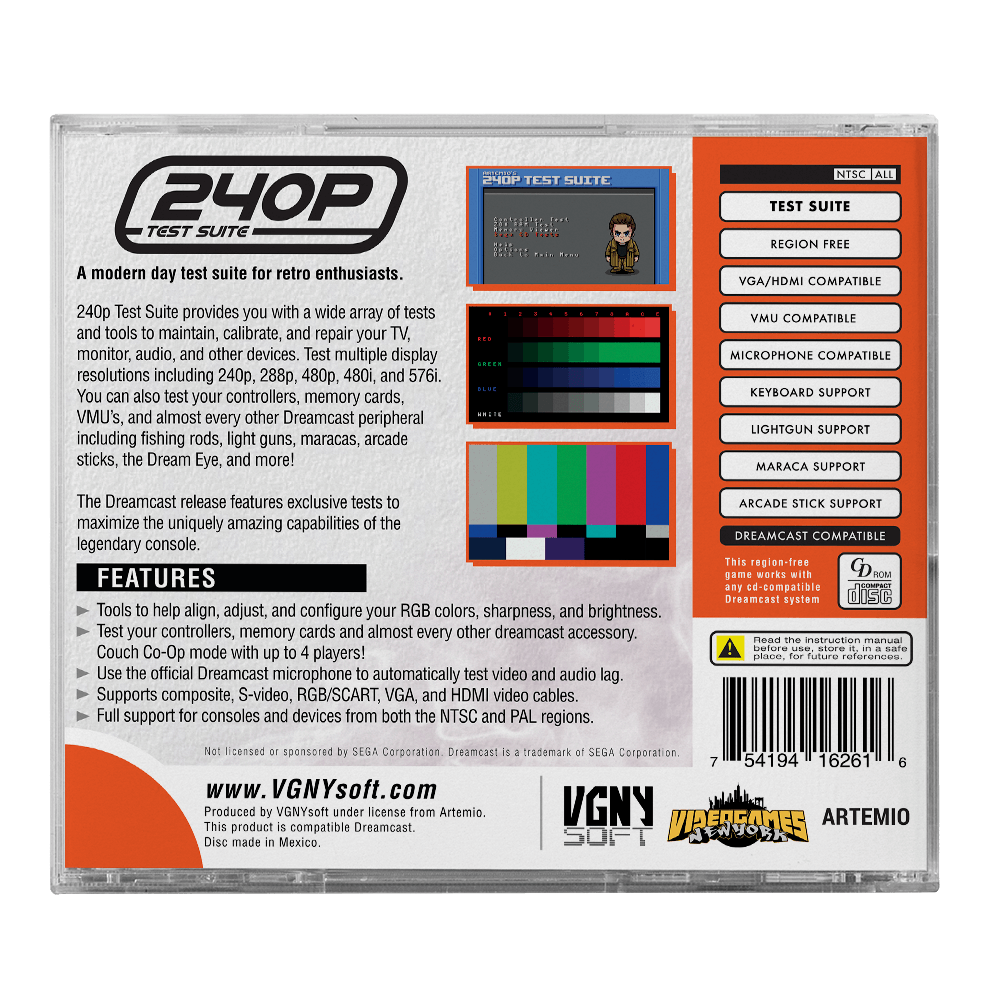 240P TEST SUITE [Sega Dreamcast]