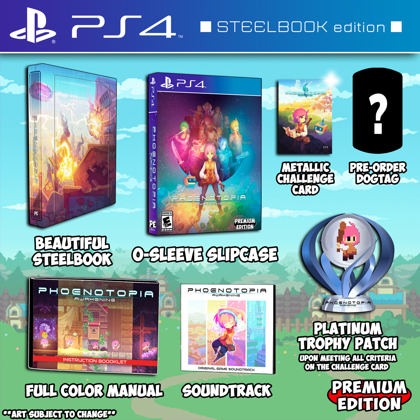 Phoenotopia Awakening - PS4 Steelbook Edition & Soundtrack