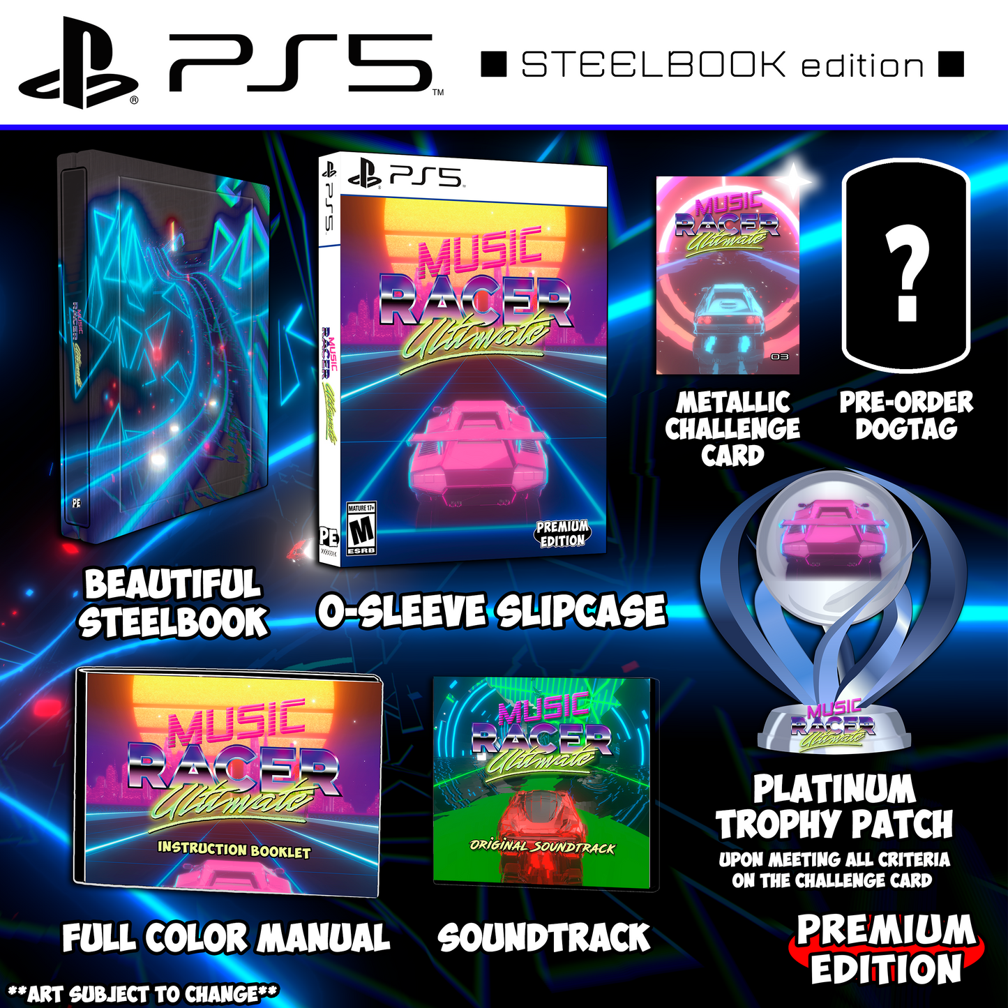 Music Racer Ultimate - PS5 Steelbook Edition & Soundtrack